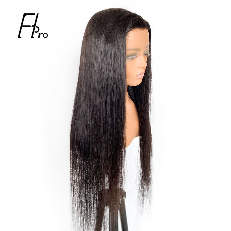 13x4 HD Front Lace Wig Free Part Human Hair Straight Texture Natural Color